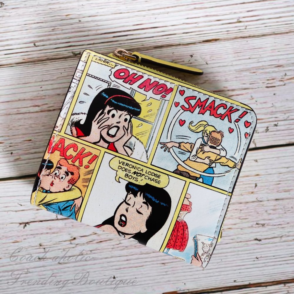 NWT Kate Spade Archie Comics L-Zip Bifold Wallet